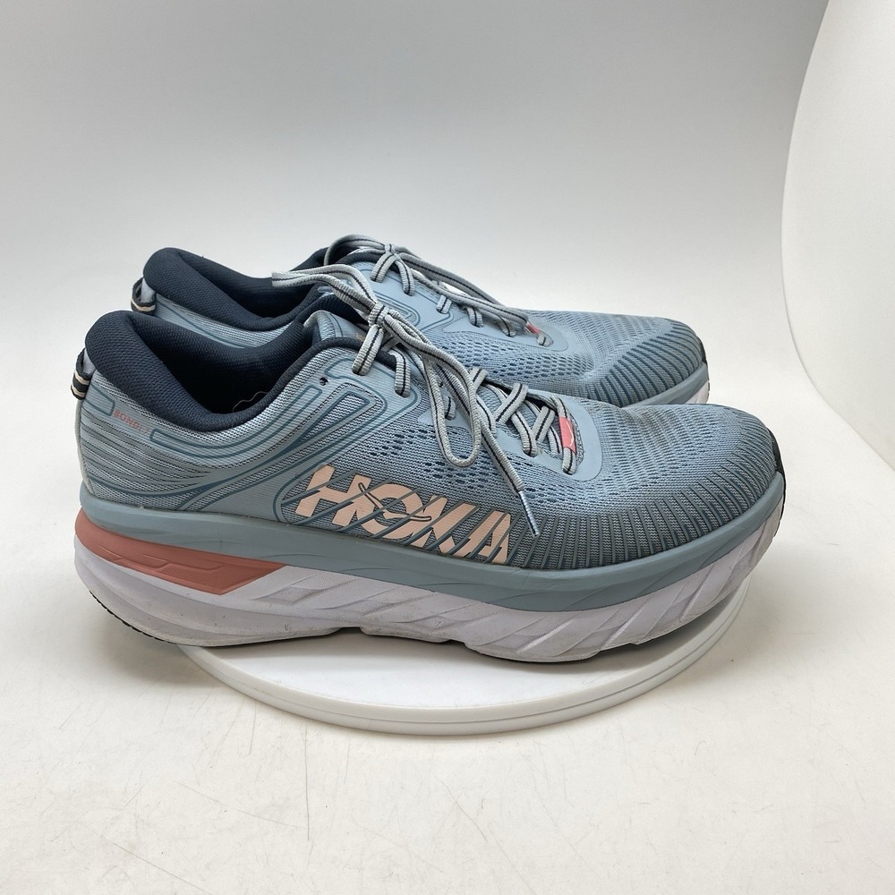 Hoka One One Sneakers Womens 10.5 Bondi 7 1110519 BFOB Blue Running‎ Shoes